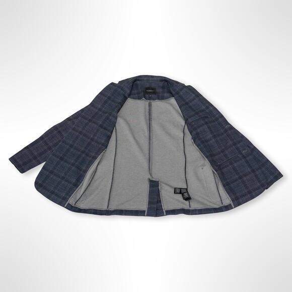 Liverpool LA Knit Blazer - Men's Large - Blue Plaid NWOT - Picture 3 of 4